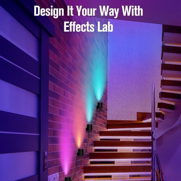 Настінна LED лампа RGB Intelligent wall lamp 6 pcs with Bluetooth European plug with app 66430 фото