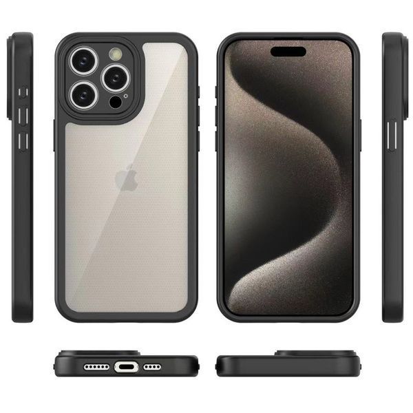 TPU чохол Transparent + Colour 1,5mm для Apple iPhone 14 Pro Max (6.7") 70571 фото