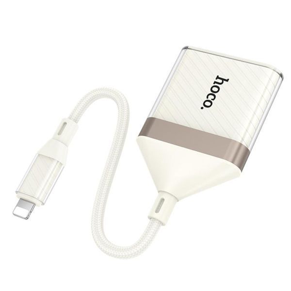Перехідник Hoco UA40 Crystal 2in1 Lightning to SD/TF (0.15m) 82455 фото