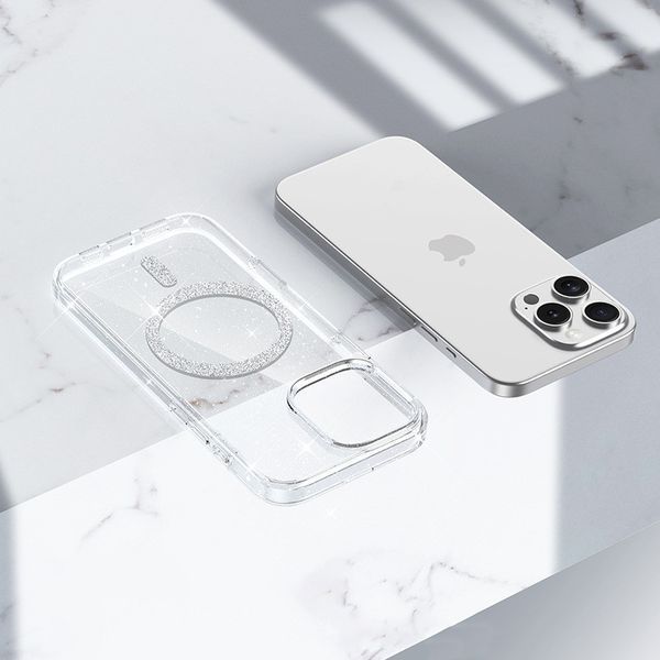 Чохол TPU Eclipse Sparkle (MagFit) для Apple iPhone 16 Pro (6.3") 77645 фото