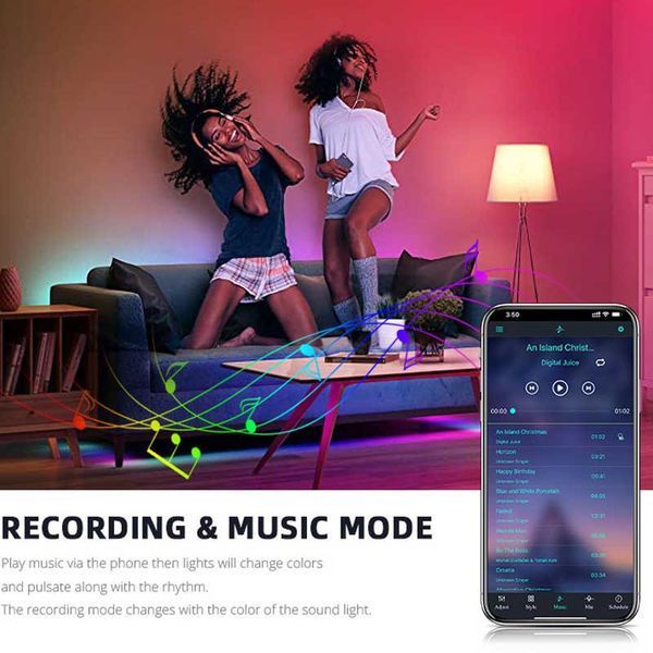 Світлодіодна RGB лампочка Smart bulb light 4pcs with Bluetooth E27 with app 69978 фото