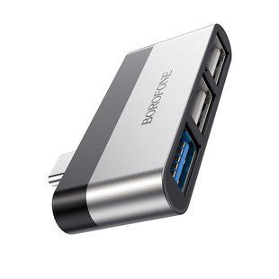 Перехідник HUB Borofone DH1 Type-C to USB 3.0 + 2xUSB 2.0 57042 фото