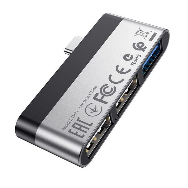 Перехідник HUB Borofone DH1 Type-C to USB 3.0 + 2xUSB 2.0 57042 фото