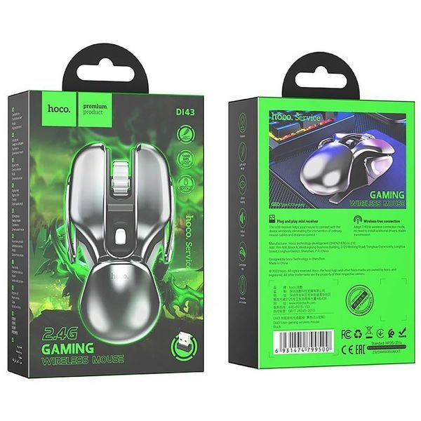 Миша ігрова Hoco DI43 Silent Click 2.4G 81695 фото