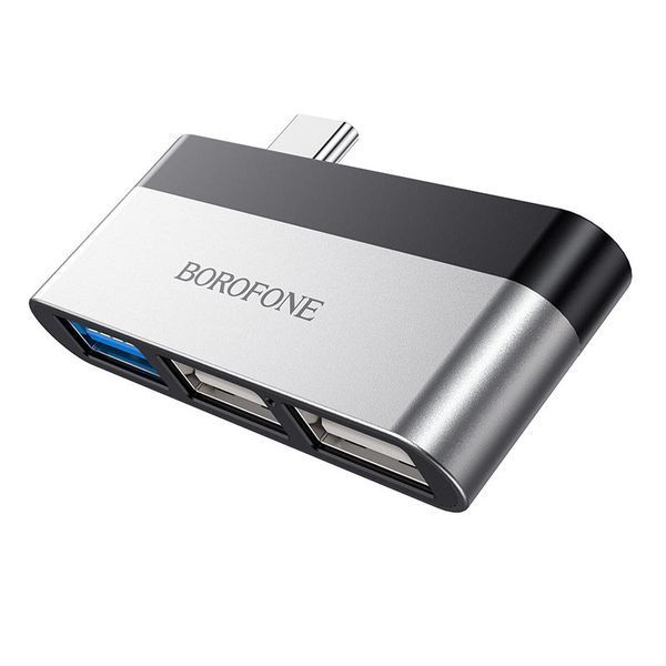 Перехідник HUB Borofone DH1 Type-C to USB 3.0 + 2xUSB 2.0 57042 фото