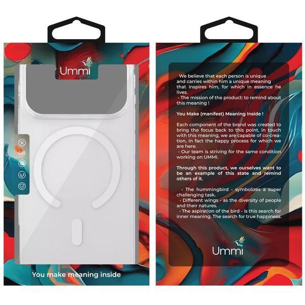 Чохол Ummi transparent with MagSafe для Apple iPhone 17 Pro Max (6.9") 81236 фото
