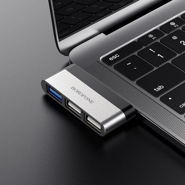 Перехідник HUB Borofone DH1 Type-C to USB 3.0 + 2xUSB 2.0 57042 фото