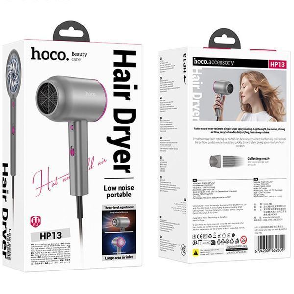 Фен для волосся Hoco HP13 Hot and cold air (1600W) 79091 фото