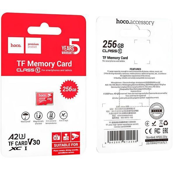 Карта пам'яті Hoco microSDHC Class 10 - 256GB (без адаптера) 81546 фото