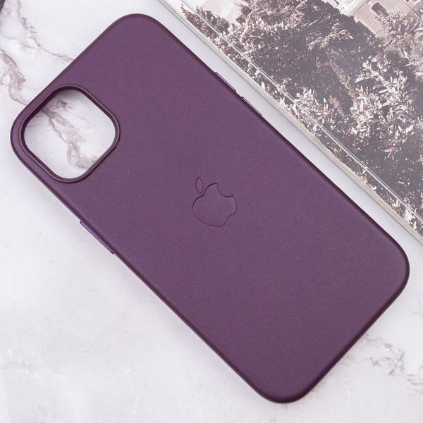 Шкіряний чохол Leather Case (AAA) with MagSafe and Animation для Apple iPhone 13 (6.1") 57151 фото