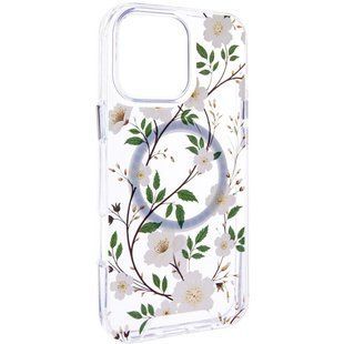 TPU+PC чохол Clear Garden with MagSafe для Apple iPhone 16 Pro (6.3") 80893 фото