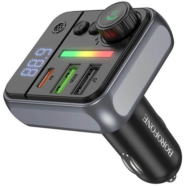 АЗП FM модулятор Borofone BC50 Ascenso PD20W+QC3.0 18W (2USB-A/1C) 78905 фото