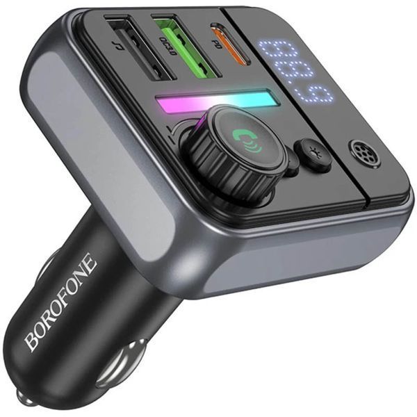 АЗП FM модулятор Borofone BC50 Ascenso PD20W+QC3.0 18W (2USB-A/1C) 78905 фото