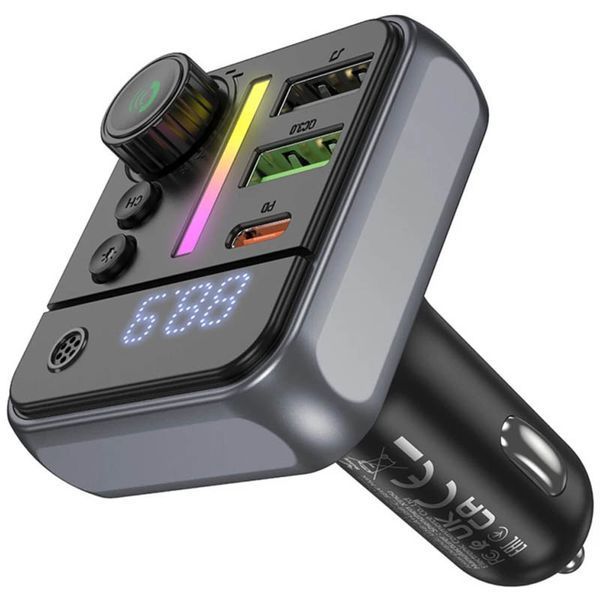 АЗП FM модулятор Borofone BC50 Ascenso PD20W+QC3.0 18W (2USB-A/1C) 78905 фото