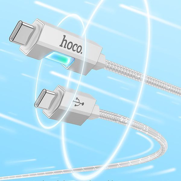 Дата кабель Hoco U123 Regent colorful 60W Type-C to Type-C (1.2m) 69114 фото