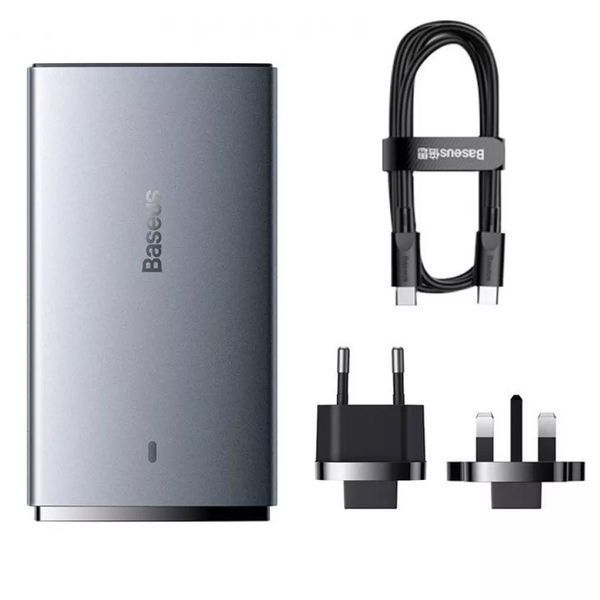 МЗП Baseus GaN5 Pro Ultra-Slim QC 3.0+PD 65W (1USB-A/1C) + кабель Type-C to Type-C (CCGP15011) 69253 фото