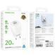 МЗП Borofone BA93A Lustrous PD20W+QC3.0 (1USB-A/1C) + кабель Type-C to Type-C 76754 фото 5