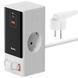 МЗП Baseus OS PowerCombo Digital PowerStrip+Retractable-C 65W (1USB-A/1C/2Socket) (1.5m) (PSLR000) 80536 фото 1