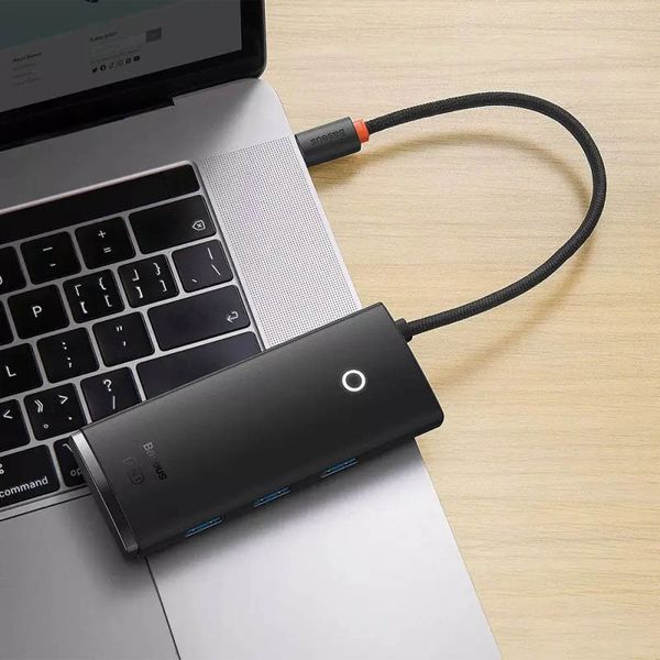 Перехідник HUB Baseus Lite Series 5in1 (Type-C to HDMI + 3xUSB 3.0 + PD) (WKQX04) 63016 фото
