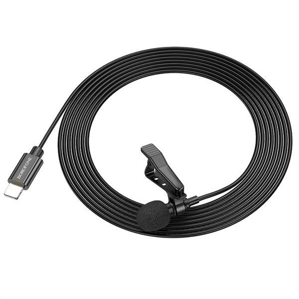 Мікрофон петличний Borofone BFK11 Elegant lavalier Lightning (2m) 74391 фото