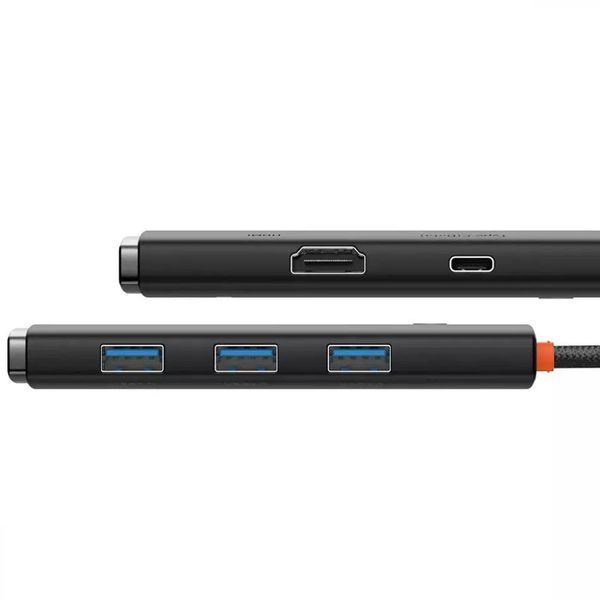 Перехідник HUB Baseus Lite Series 5in1 (Type-C to HDMI + 3xUSB 3.0 + PD) (WKQX04) 63016 фото