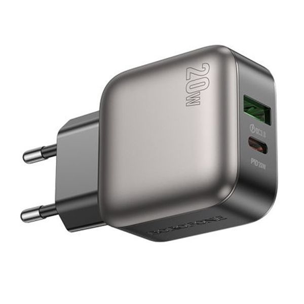 МЗП Borofone BAS54A Absolute PD20W+QC3.0 (1USB-A/1C) + кабель Type-C to Type-C 73985 фото