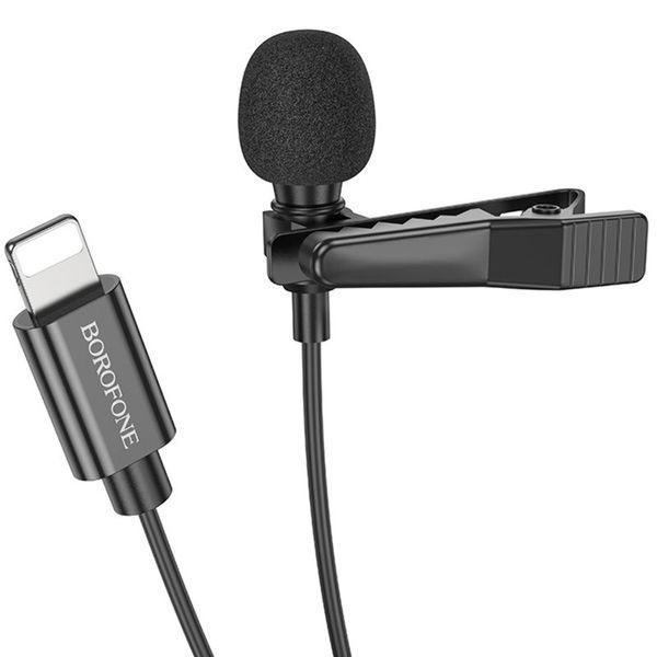 Мікрофон петличний Borofone BFK11 Elegant lavalier Lightning (2m) 74391 фото