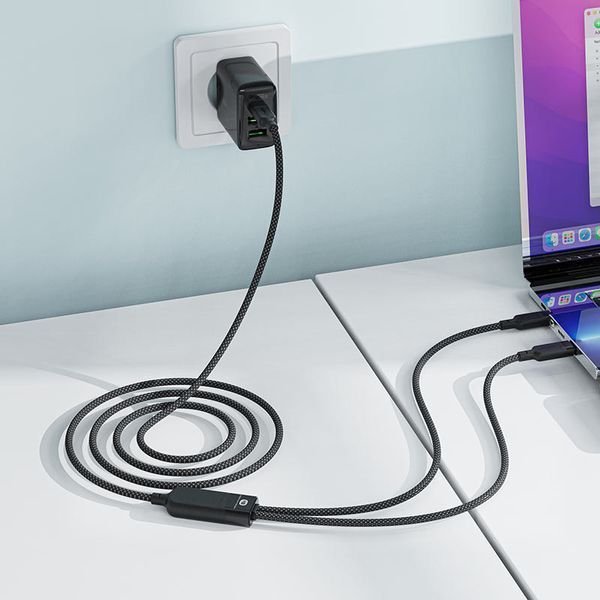 Дата кабель Acefast C5-11 USB-C to 2xUSB-C 100W (1.2m) 73057 фото
