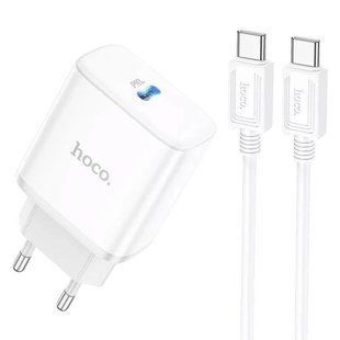 МЗП Hoco C104A PD20W (1USB-C) + кабель Type-C to Type-C 64604 фото