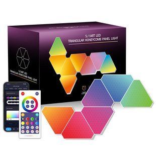 Уцінка Настінний світильник Smart Triangular Quantum Light SAL-012B Bluetooth USB with app 6pcs 71503 фото