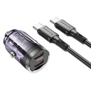 АЗП Borofone BZ29B Outstanding PD36W (2USB-C) + кабель Type-C to Type-C 69014 фото