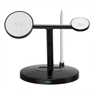 Уцінка БЗП WIWU Wi-W032 Magnetic 4 in 1 Cableless Charger 79879 фото