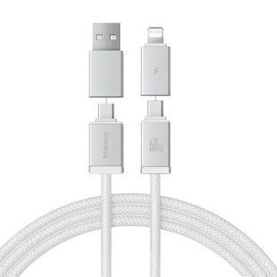 Дата кабель Baseus Versatile Two-for-Two USB/Type-C to Type-C/Lightning 60W (2m) (P10383000) 80538 фото