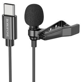 Мікрофон петличний Borofone BFK11 Elegant lavalier Type-C (2m) 74392 фото
