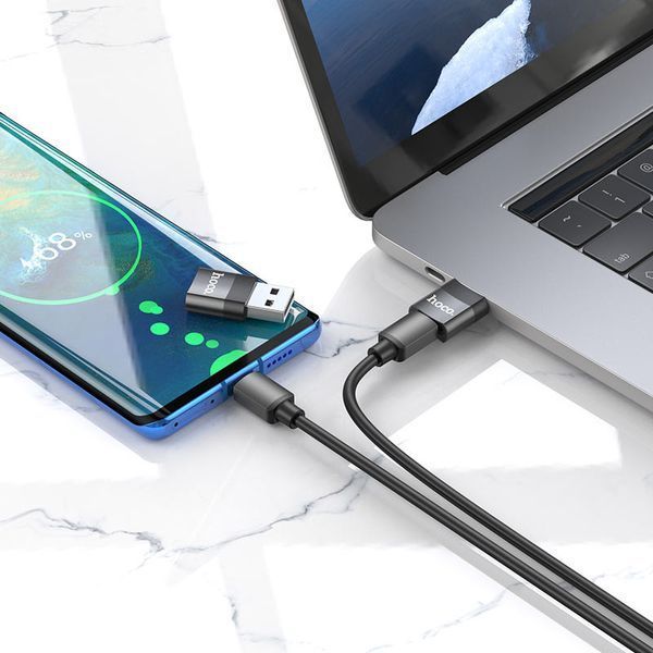 Перехідник Hoco UA17 USB Male to Type-C Female USB2.0 55828 фото