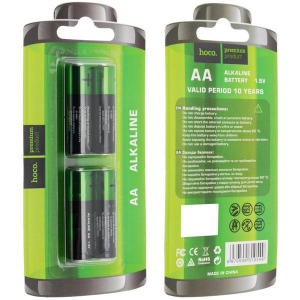 Батарейки Hoco AA (LR6) Alkaline упаковка 4 шт 80409 фото