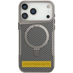 TPU+PC чохол Metal Buttons with MagSafe Carbon Ring для Apple iPhone 17 Air (6.5") 80930 фото