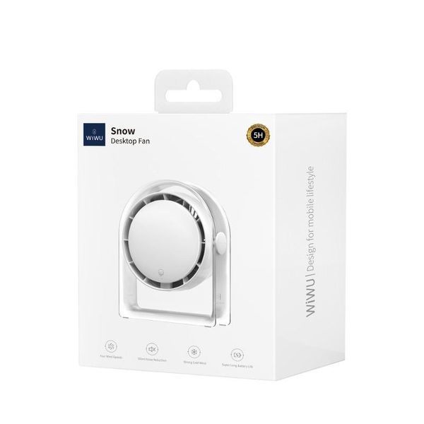 Уцінка Портативний вентилятор WIWU WI-FS07 Snow desktop fan 79880 фото