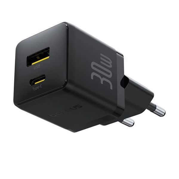 МЗП Baseus Palm Fast Charger 30W (1USB-A/1C) + кабель Type-C to Type-C (P1011160A) 78029 фото