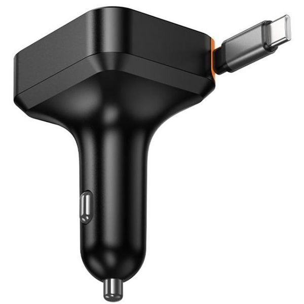 АЗП Hoco NZ18 Guardian PD65W with retractable cable (1USB-A/2C) 79686 фото
