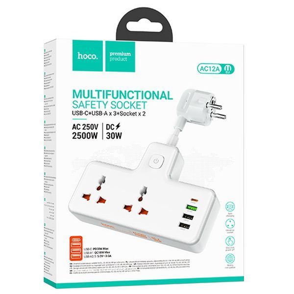 МЗП Hoco AC12A Reise (PD30W/1C3A) +Socket 67538 фото