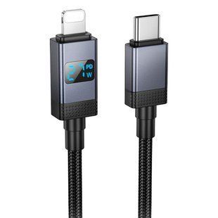 Дата кабель Hoco X118 Generous with display Type-C to Lightning 27W (1m) 79104 фото