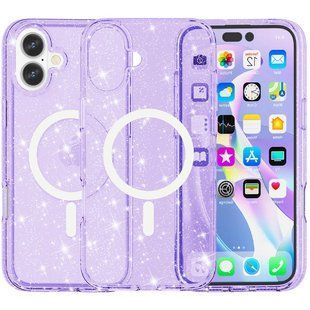 Чохол TPU Galaxy Sparkle (MagFit) для Apple iPhone 16 Plus (6.7") 73118 фото