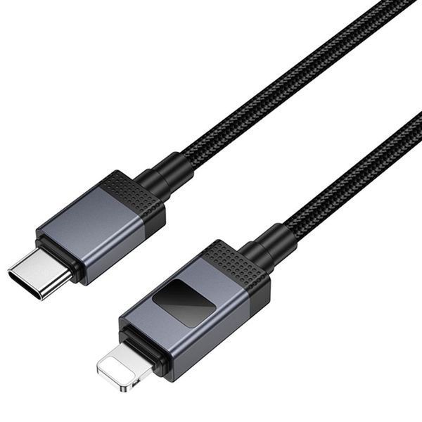 Дата кабель Hoco X118 Generous with display Type-C to Lightning 27W (1m) 79104 фото