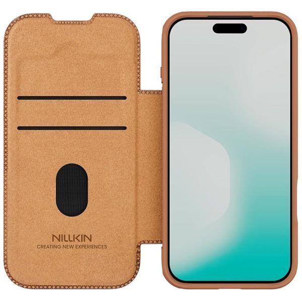 Шкіряний чохол-книжка Nillkin Qin Pro Camshield для Apple iPhone 17 Pro (6.3") 81514 фото