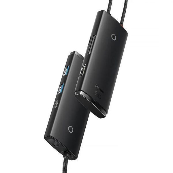 Перехідник HUB Baseus Lite Series 6in1 (Type-C to HDMI+2xUSB3.0+Type-C Data+SD/TF) (WKQX050001) 80541 фото