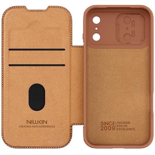 Шкіряний чохол-книжка Nillkin Qin Pro Camshield для Apple iPhone 17 Pro (6.3") 81514 фото