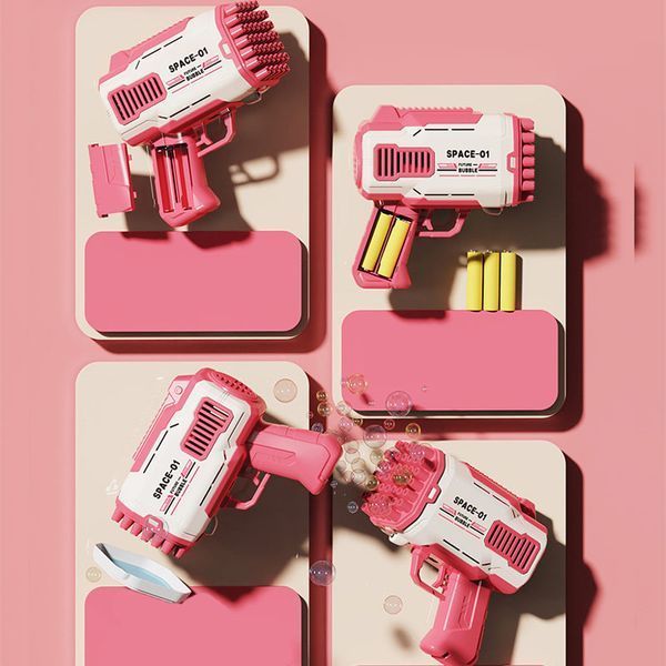 Пістолет для мильних бульбашок Bubble Gun 698-20 з насадками на 32/45 отворів 50ml 78665 фото