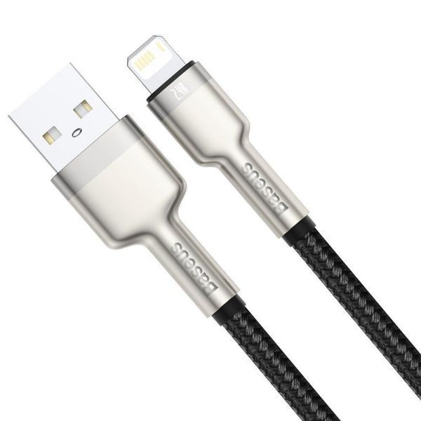 Дата кабель Baseus Cafule Series Metal USB to Lightning 2.4A (1m) (CALJK-A0) 74776 фото