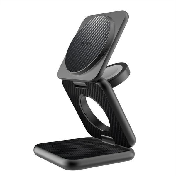 БЗП WIWU Wi-W035 Kevlar Mag Go 3 in 1 wireless charger 77943 фото